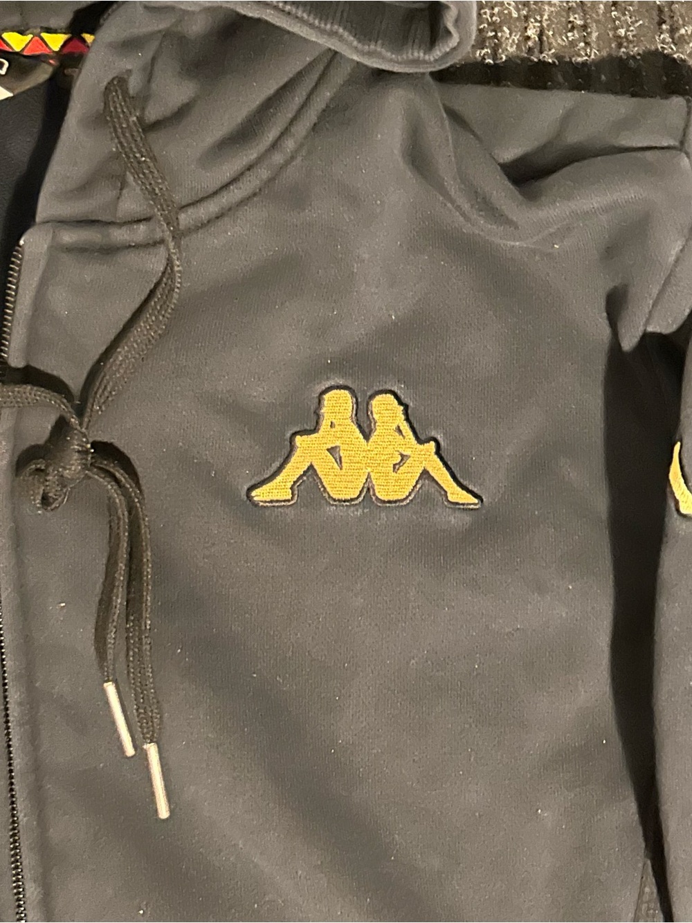 Kappa Black Hoodie with Gold and Red Crest - Picture 3 of 6